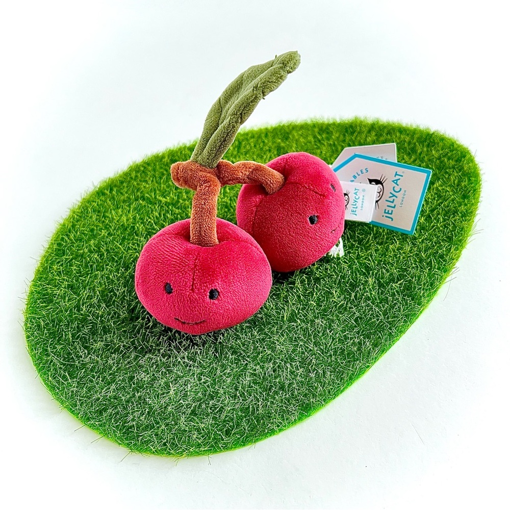 Jellycat Amuseable “Fabulous Cherry” Soft Stuffed Fruit Plush Toy (NWT) - Picture 2 of 6